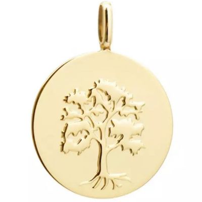 Pendentif Arbre de vie personnalisable (plaqué or) Petits trésors
