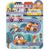 Puzzle à encastrement en bois Dans la ville (6 pièces) - Janod 