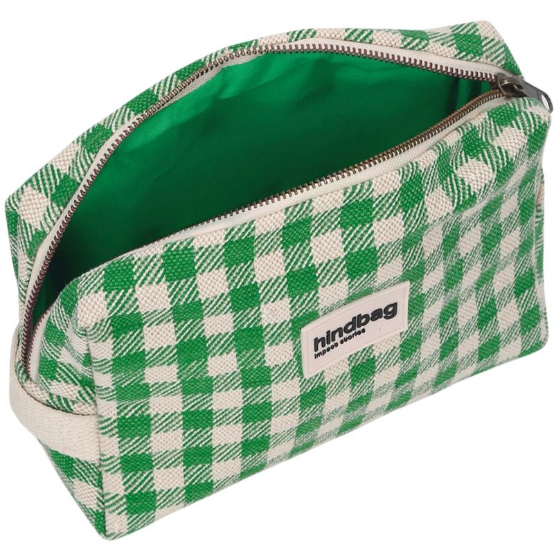 Trousse de toilette Leon Vichy Vert Hindbag Produit ouvert 4