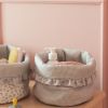 Panier de rangement Little Bloom Vichy Gris Pasito a pasito Ambiance 5