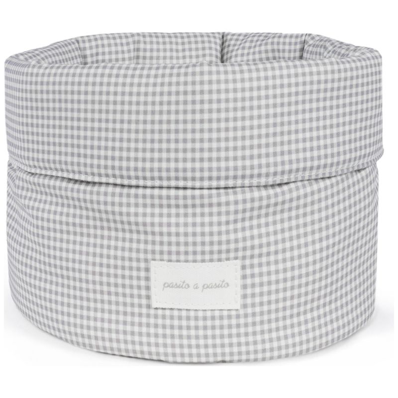 Panier de rangement Little Bloom Vichy Gris Pasito a pasito Produit 1
