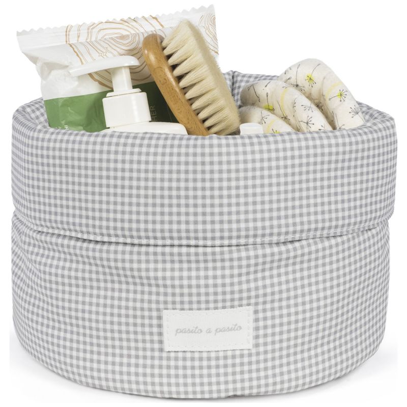 Panier de rangement Little Bloom Vichy Gris Pasito a pasito Produit 3