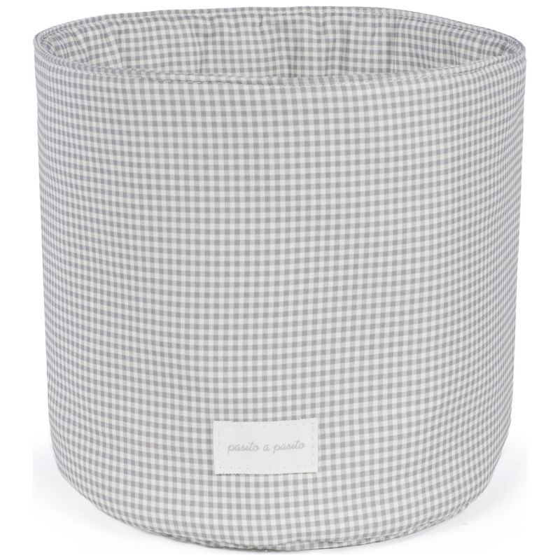 Panier de rangement Little Bloom Vichy Gris Pasito a pasito Produit 4