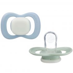 Lot de 2 sucettes phosphorescentes en silicone Sky-Sage (0-6 mois) - B.Box