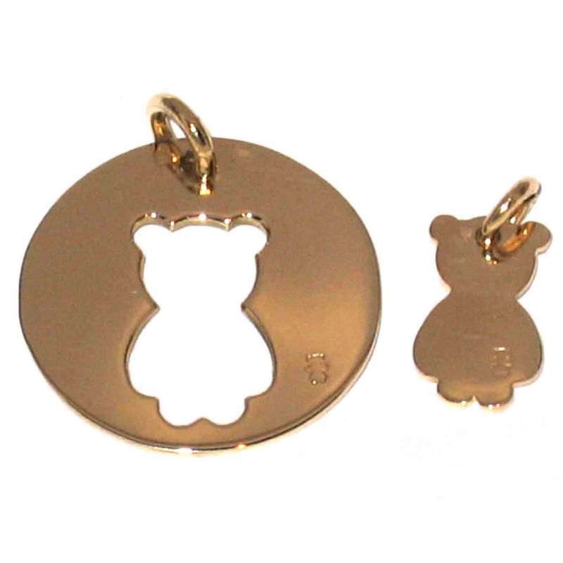 Pendentif ''Future Maman'' nounours (or jaune 750° ou or blanc 750°) Loupidou