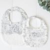 Lot de 2 bavoirs à pression Toile de Jouy gris Tartine et Chocolat Ambiance 2