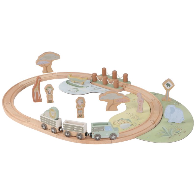 Circuit de train en bois Safari Friends Little Dutch Produit 1