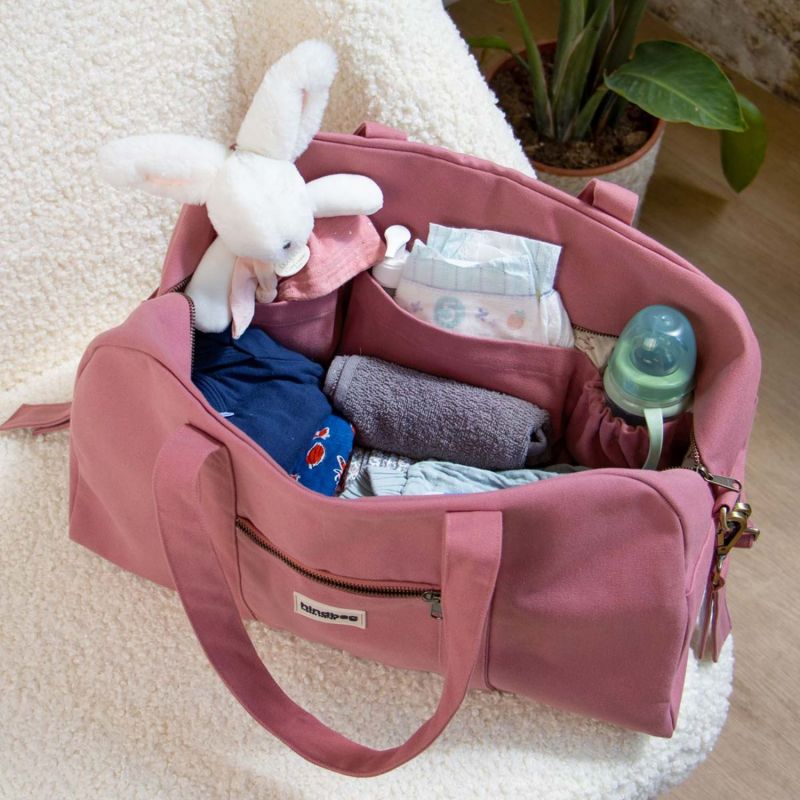 Sac à langer Basile Rose Blush Hindbag Ambiance 2