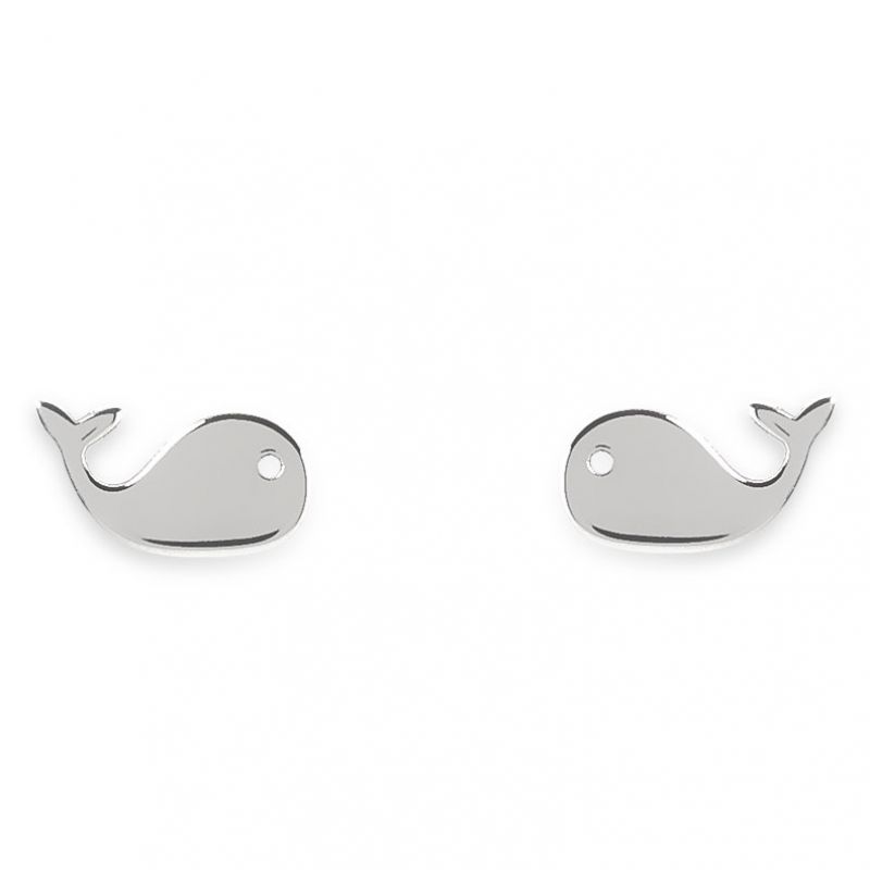 Boucles d'oreilles Mini Coquine baleine (argent 925°) Coquine