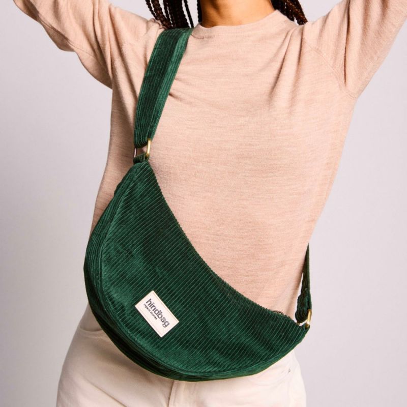 Sac banane Andrea Velours Sapin Hindbag Ambiance 2