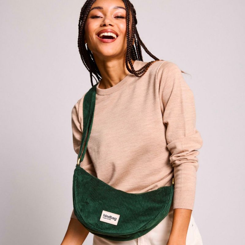 Sac banane Andrea Velours Sapin Hindbag Ambiance 3