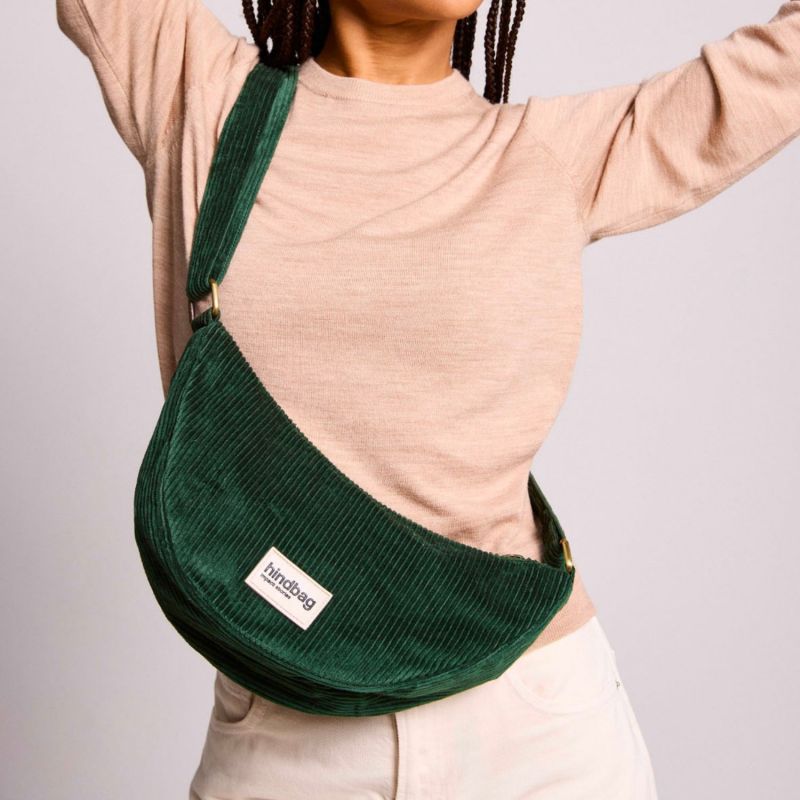 Sac banane Andrea Velours Sapin Hindbag Ambiance 4