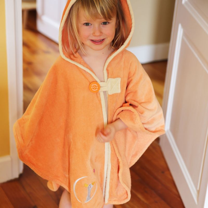 Poncho de bain oie sauvage pêche personnalisable (0-5 ans) L'oiseau bateau Ambiance 3