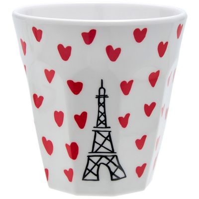 Gobelet Tour Eiffel picto cœurs