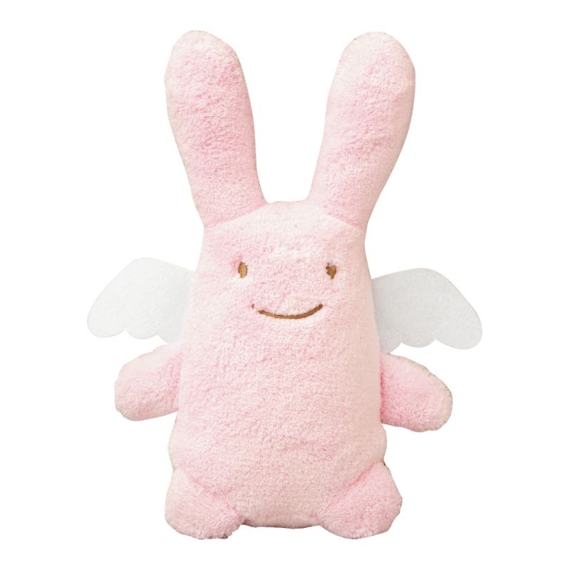 Peluche hochet Ange lapin Rose (12 cm) Trousselier
