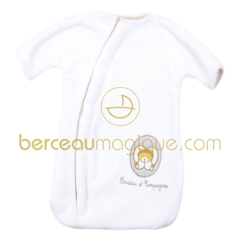 Surpyjama blanc 0-6 mois Tendre Ours (60 cm) Doudou et Compagnie