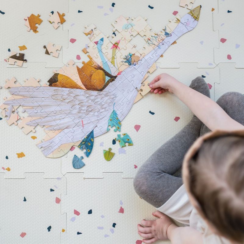 Tapis puzzle Terrazzo Crème (171 x 123 cm) 3 sprouts Ambiance 6