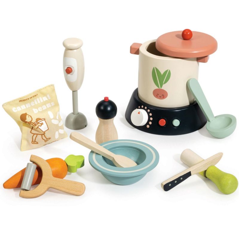 Robot soupe légumes et accessoires en bois Tender Leaf Produit 3