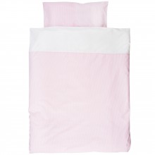 Housse de couette + taie d'oreiller enfant Pink Stripe (140 x 200 cm)  par Les Rêves d'Anaïs