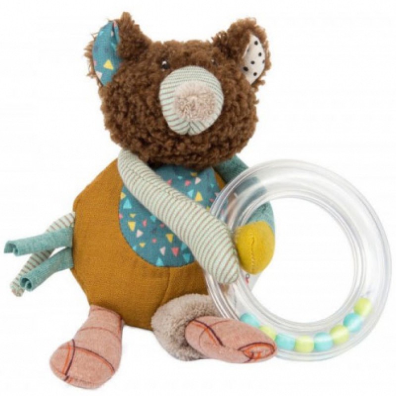 Hochet anneau billes ours Les jolis trop beaux Moulin Roty
