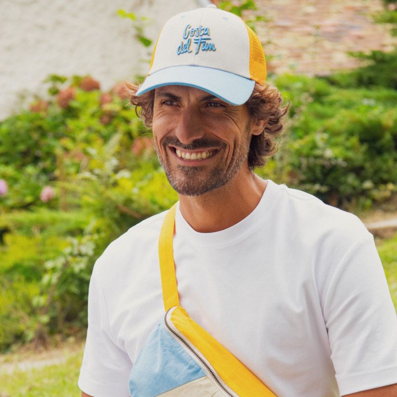 Casquette adulte trucker Costa del Fun bleu et jaune (tour de tête 56-61 cm) Chamaye Ambiance 2