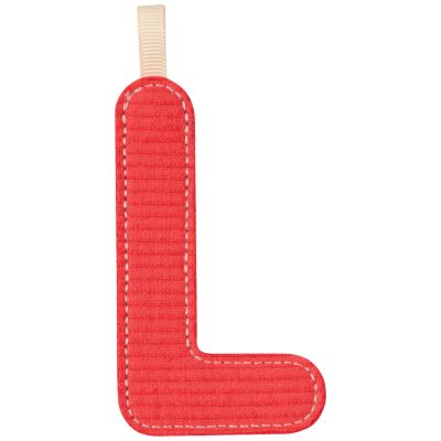Lettre phosphorescente en tissu à suspendre L Rouge Lilliputiens