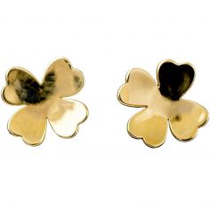 Boucles d'oreilles trèfles (or jaune 750°) - Daniel Crégut