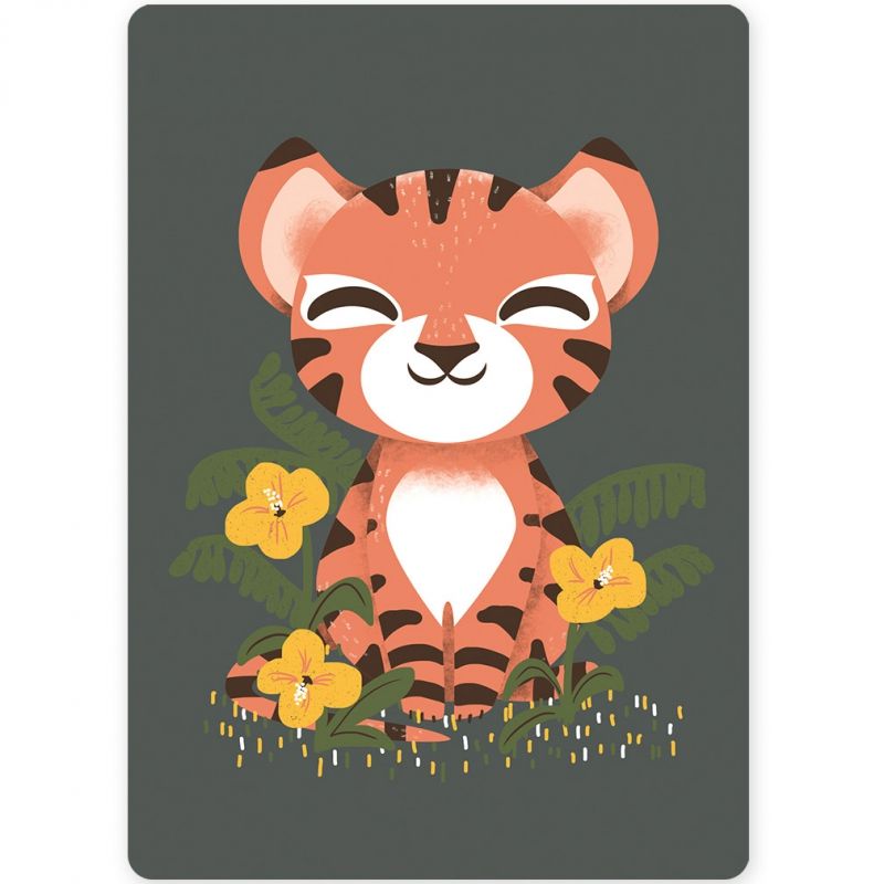Carte A5 carte les Animignons le tigre Kanzilue