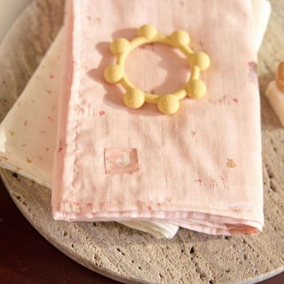 Lot de 2 maxi-langes en gaze de coton Pretty Picnic (115 x 115 cm)