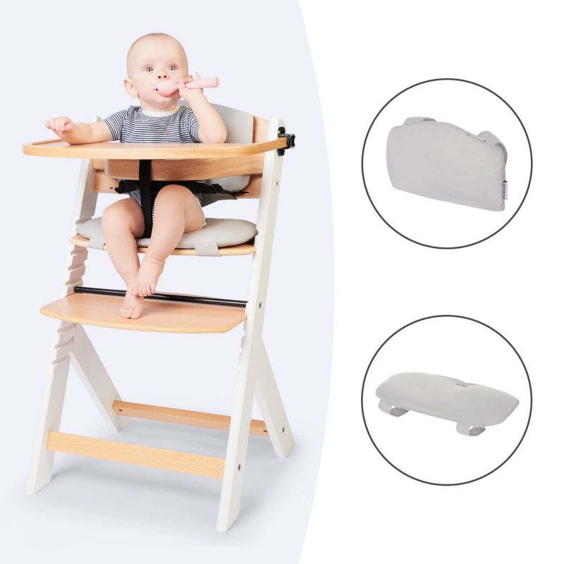 Chaise haute évolutive Enock avec coussin Natural-White Kinderkraft Ambiance 7