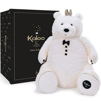 Peluche géante Ourson prince blanc (60 cm) Kaloo