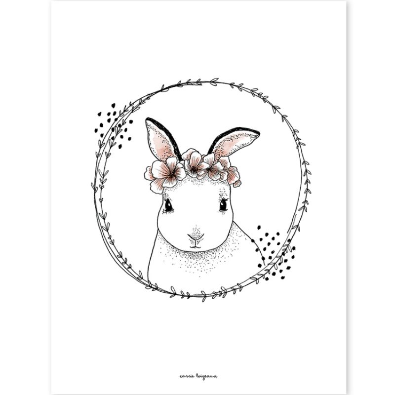 Affiche lapin Meadow Treasure (30 x 40 cm) Lilipinso