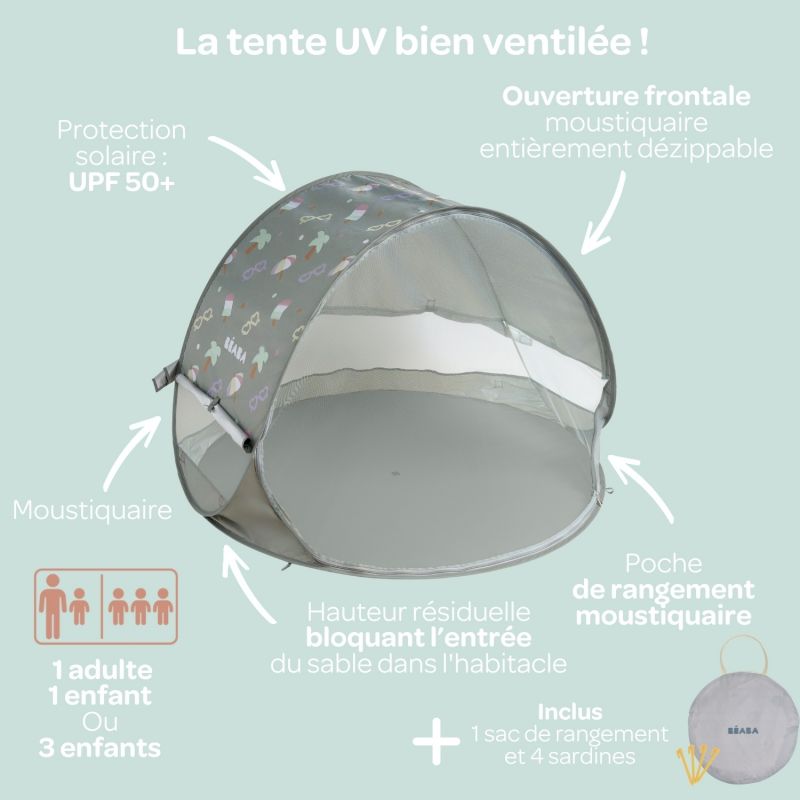 Tente Anti-UV Bébé Upf50+ Breezy Lichen Béaba Ambiance 9