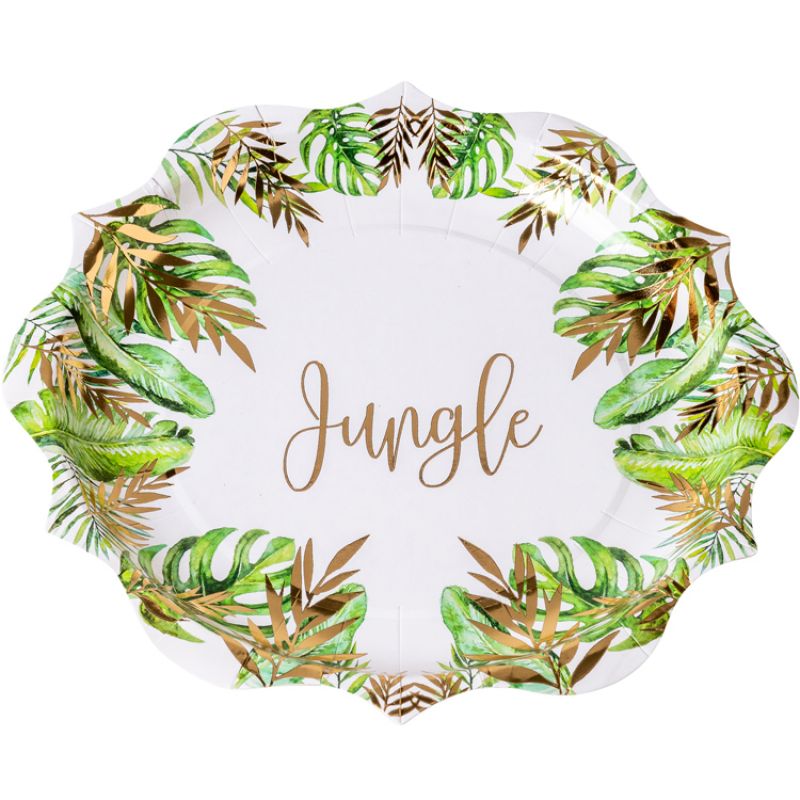 Lot de 8 assiettes en carton Tropical Fever Arty Fêtes Factory