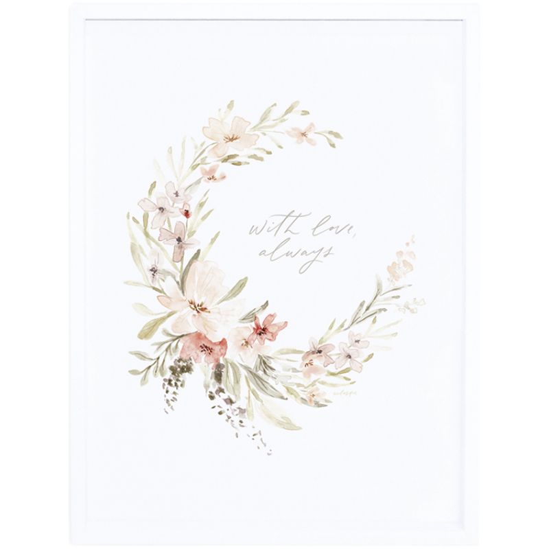 Affiche encadrée couronne de fleurs Appoline (30 x 40 cm) Lilipinso