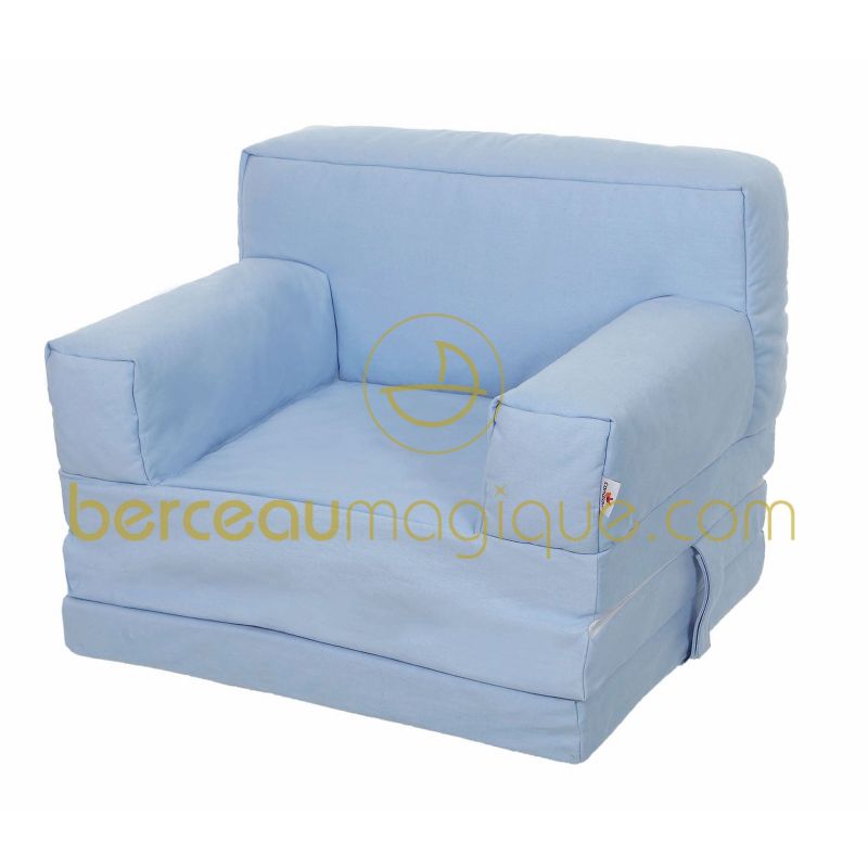 Fauteuil convertible couleur ciel (personnalisable) Candide