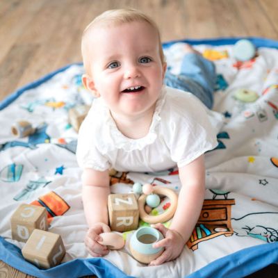 Tapis de jeu 2 en 1 Noomad Organic Soft Puce et Pilou Moulin Roty