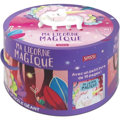 Livre et puzzle géant Ma licorne magique Sassi Junior