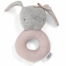Hochet anneau Welcome to the World lapin rose  par Mamas and Papas