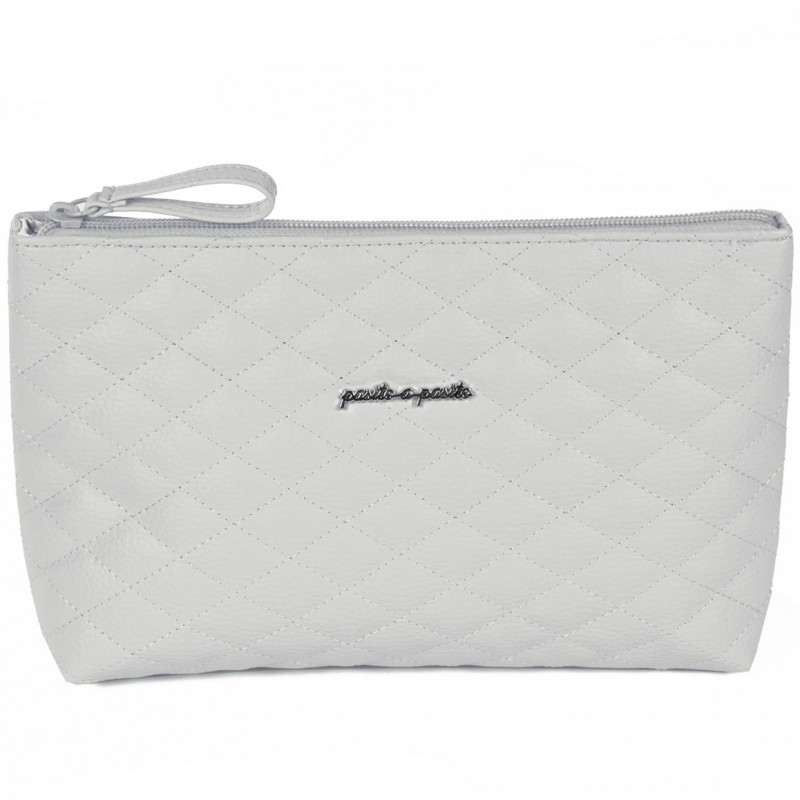 Trousse de toilette Ines matelassé gris Pasito a pasito