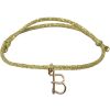 Bracelet cordon paillette initiale goldfilled jaune (personnalisable) - Padam Padam
