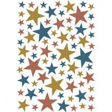 Stickers étoiles doré et bleu pétrole (29,7 x 42 cm)  par Lilipinso