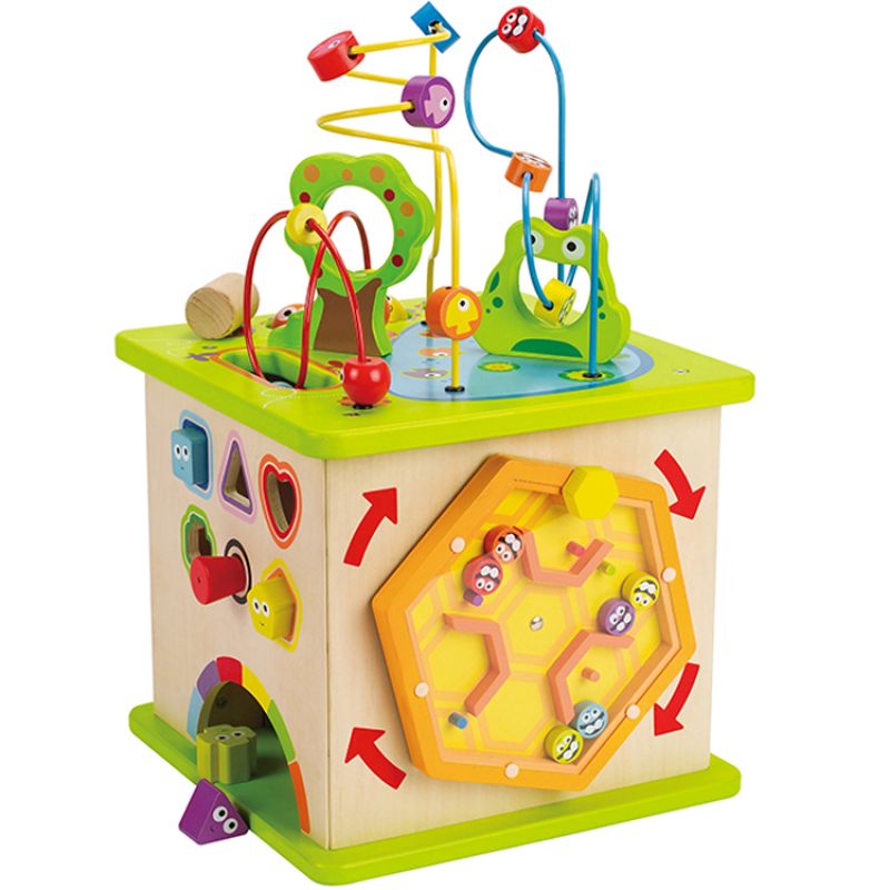 Cube d'activités country vert Hape