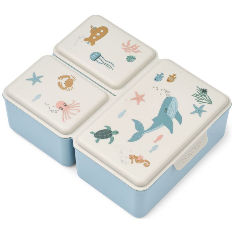 Lunchbox à compartiments Driss Sea Creature Liewood Produit 1