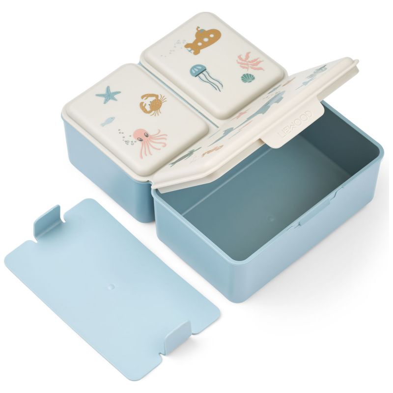 Lunchbox à compartiments Driss Sea Creature (1,2 L) Liewood Produit ouvert 2