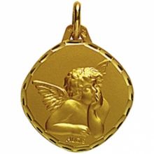 Médaille Ange Raphaël facettée (or jaune 750°)  par Maison Augis