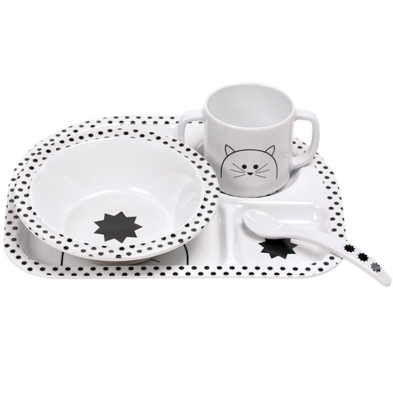 Coffret repas Little Chums chat (4 pièces) Lässig