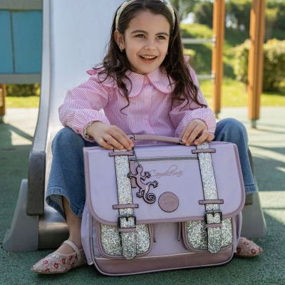 Cartable A4 primaire Glossy Lila (38 cm)
