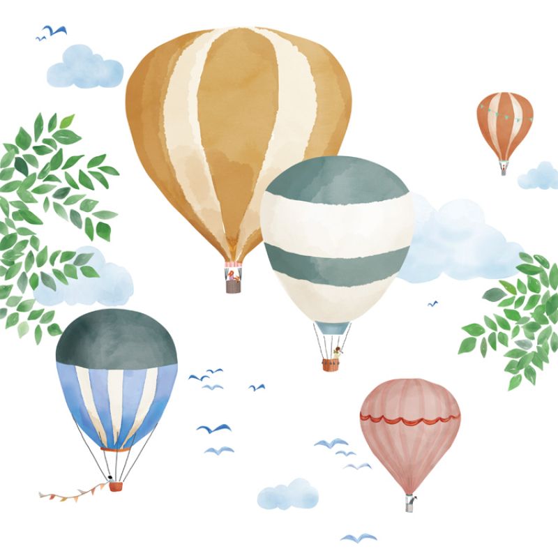 Stickers géants Montgolfière aquarelle Mimi'lou Produit 2