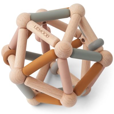 Balle de préhension 2 en 1 Annemette Mustard Multi Mix - Reconditionné Liewood